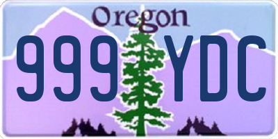 OR license plate 999YDC