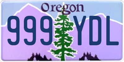 OR license plate 999YDL