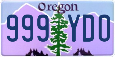 OR license plate 999YDO