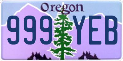 OR license plate 999YEB