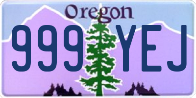 OR license plate 999YEJ