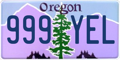 OR license plate 999YEL