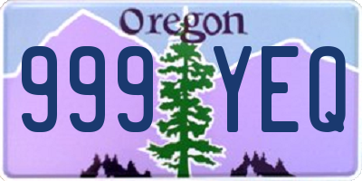 OR license plate 999YEQ