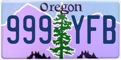 OR license plate 999YFB