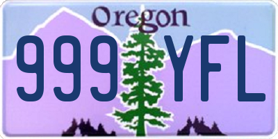 OR license plate 999YFL