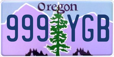 OR license plate 999YGB