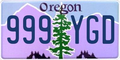OR license plate 999YGD