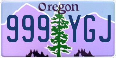 OR license plate 999YGJ