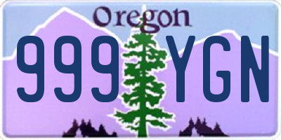 OR license plate 999YGN