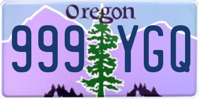 OR license plate 999YGQ