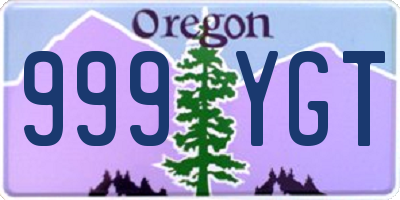 OR license plate 999YGT