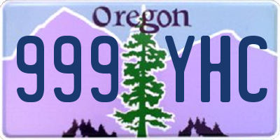 OR license plate 999YHC