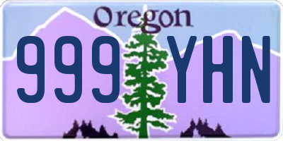 OR license plate 999YHN