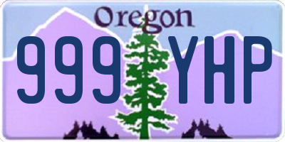 OR license plate 999YHP