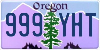 OR license plate 999YHT