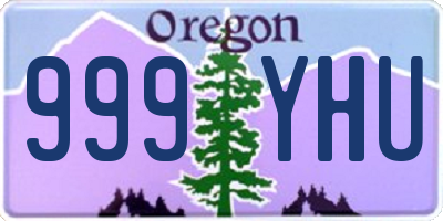 OR license plate 999YHU