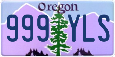 OR license plate 999YLS