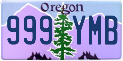 OR license plate 999YMB