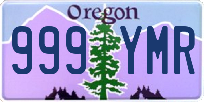 OR license plate 999YMR