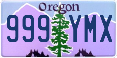 OR license plate 999YMX