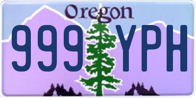 OR license plate 999YPH
