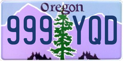 OR license plate 999YQD