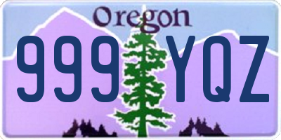 OR license plate 999YQZ