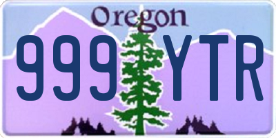 OR license plate 999YTR