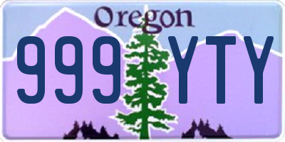 OR license plate 999YTY