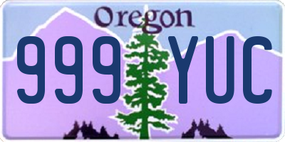 OR license plate 999YUC