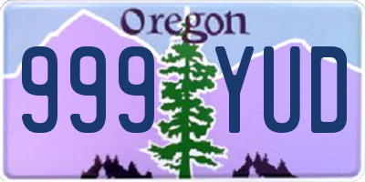 OR license plate 999YUD