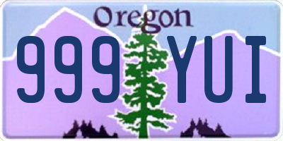OR license plate 999YUI