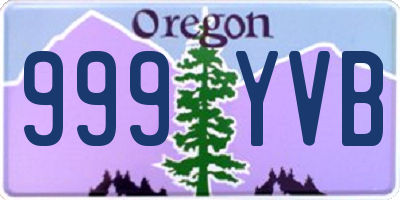 OR license plate 999YVB