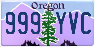 OR license plate 999YVC