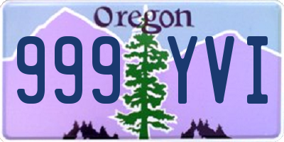 OR license plate 999YVI