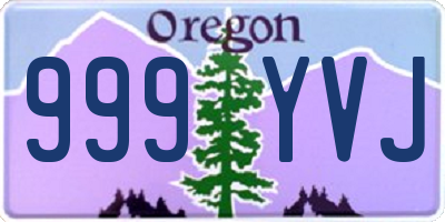 OR license plate 999YVJ