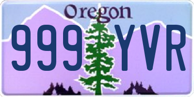 OR license plate 999YVR
