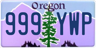 OR license plate 999YWP