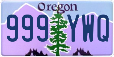 OR license plate 999YWQ