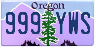 OR license plate 999YWS