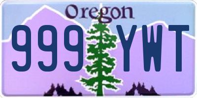 OR license plate 999YWT