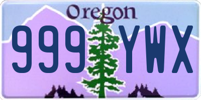 OR license plate 999YWX