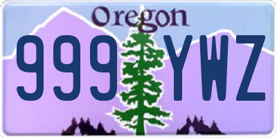 OR license plate 999YWZ