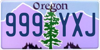 OR license plate 999YXJ