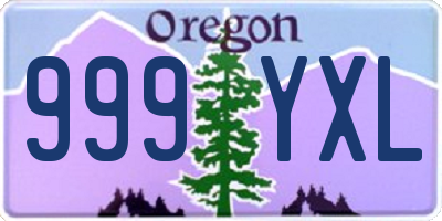 OR license plate 999YXL