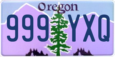 OR license plate 999YXQ