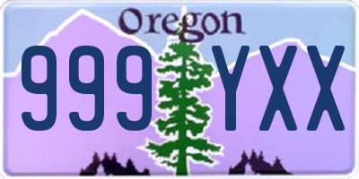 OR license plate 999YXX
