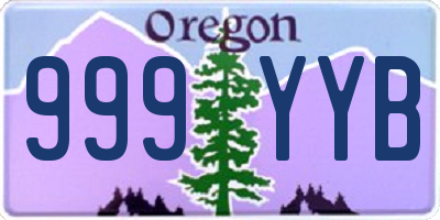 OR license plate 999YYB