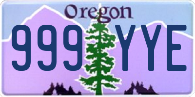OR license plate 999YYE