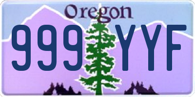 OR license plate 999YYF